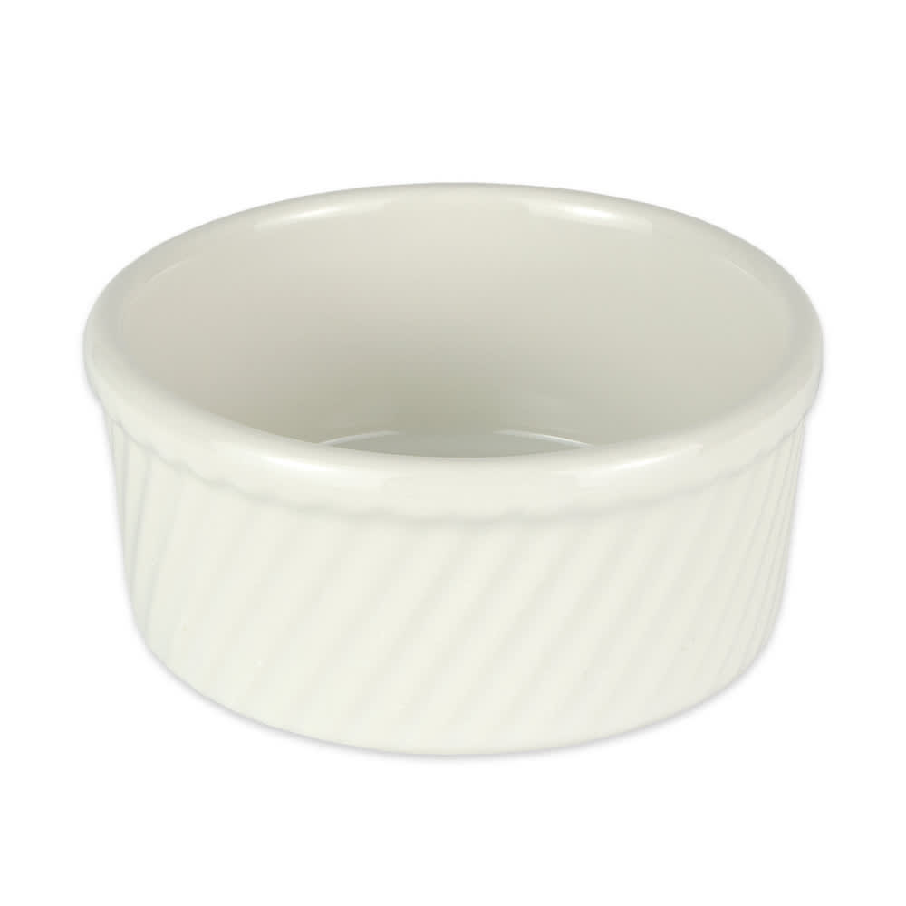 Diversified Ceramics DCI501W 16 oz Round Souffle Dish - Ceramic, White