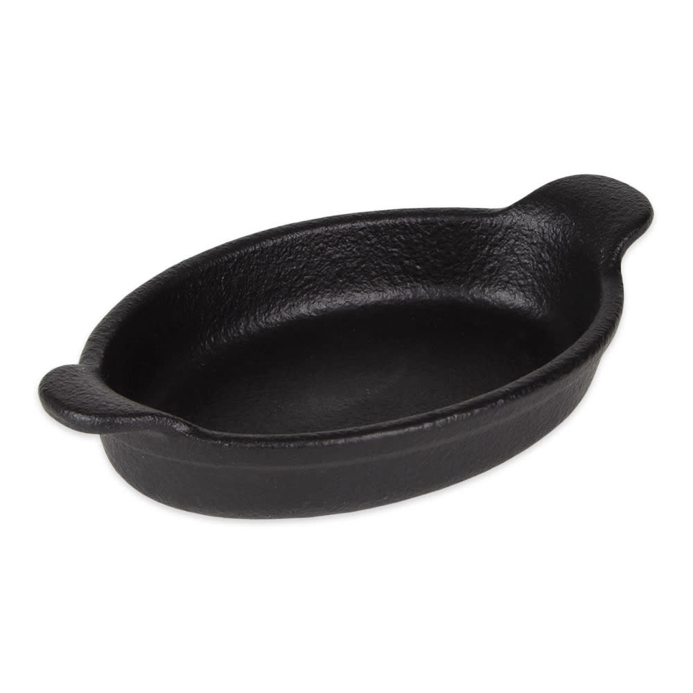 Diversified Ceramics DCI596BI 12 oz. Oval, Ceramic Baking Dish, Black Iron