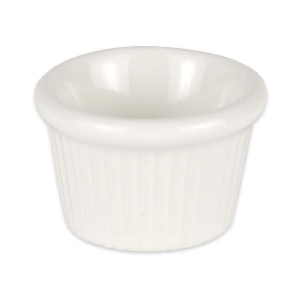 Diversified Ceramics DCI843W 1 oz Fluted Ramekin - Ceramic, White