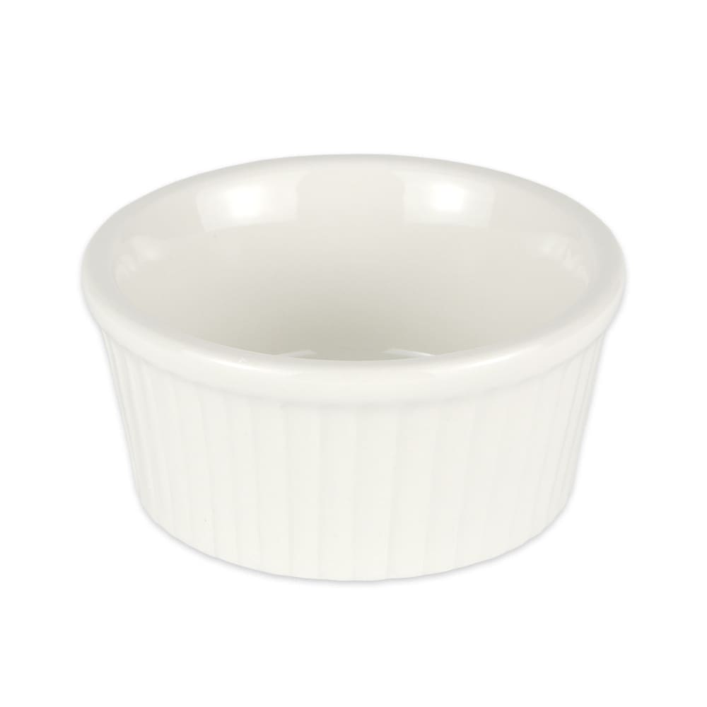 Diversified Ceramics DCI845W 4 1/2 oz Fluted Ramekin - Ceramic, White