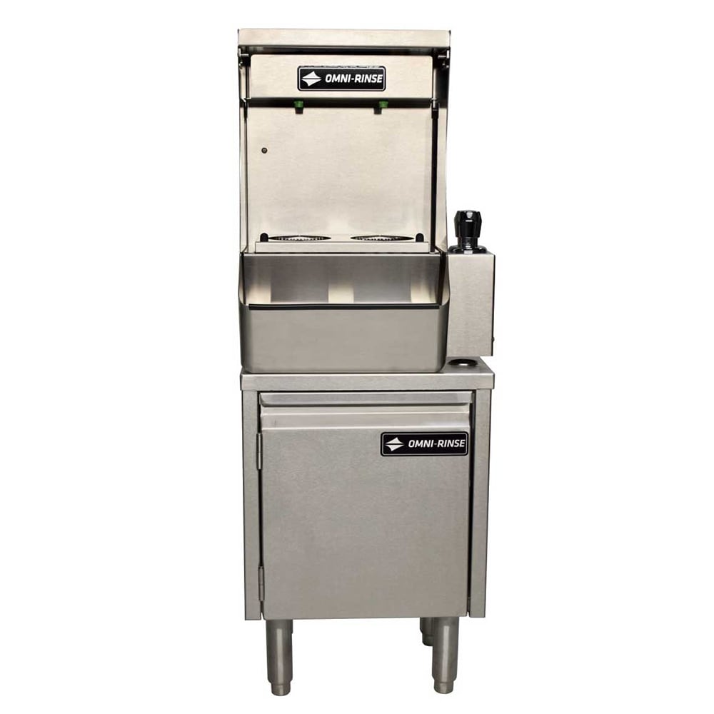 Omni-Rinse Auto-Rinse™ Bar Tool Rinse Station w/ Cube Stand - Stainless Steel (BTRS1-TC1)