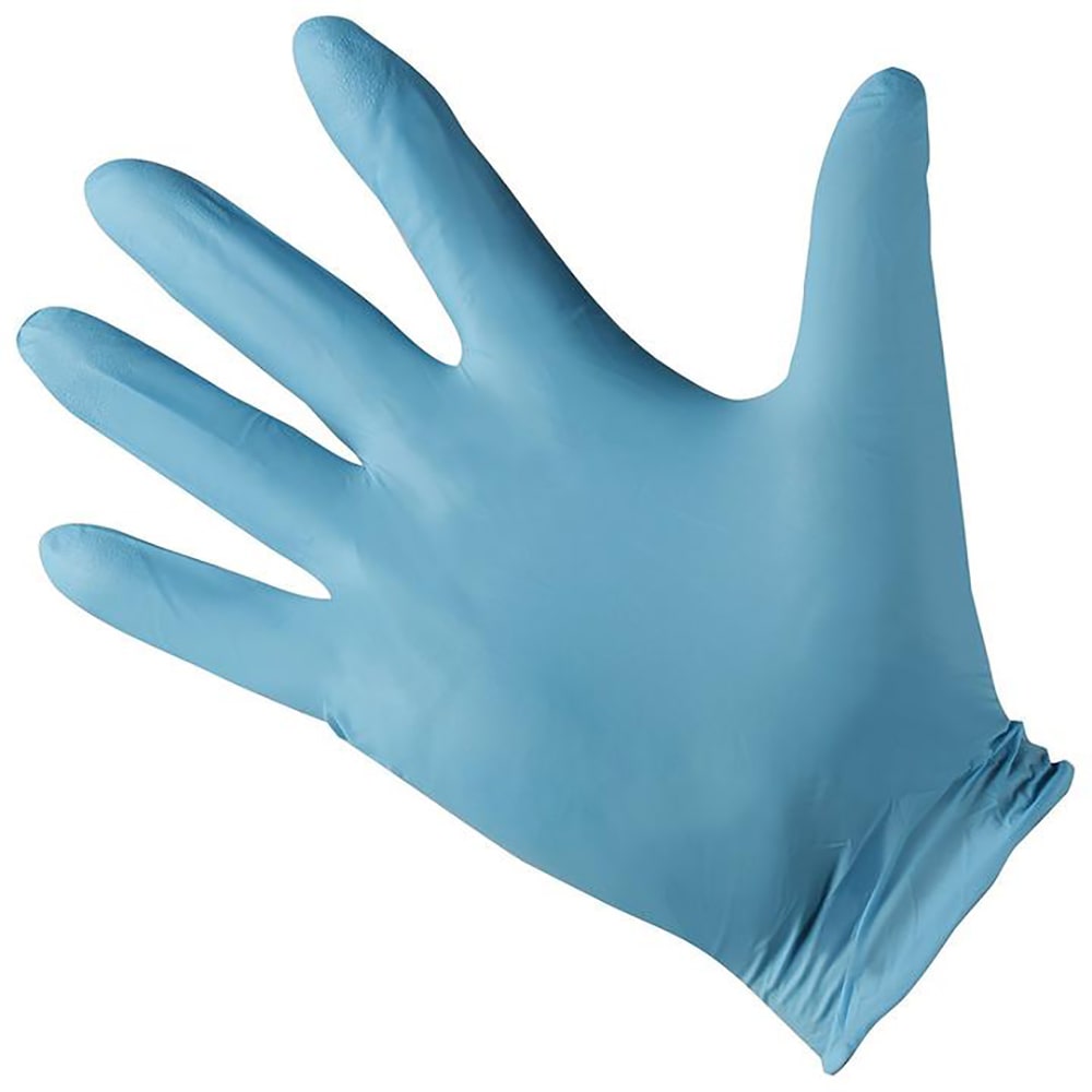Strong AMBITEX® Nitrile Exam Gloves w/ Textured Fingertip - Powder Free, Periwinkle, Medium (NMD402C)