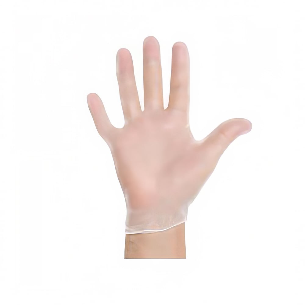 Strong AMBITEX® Vinyl Exam Glove w/ Beaded Cuff - Powder Free, Clear, Small (VSM200)