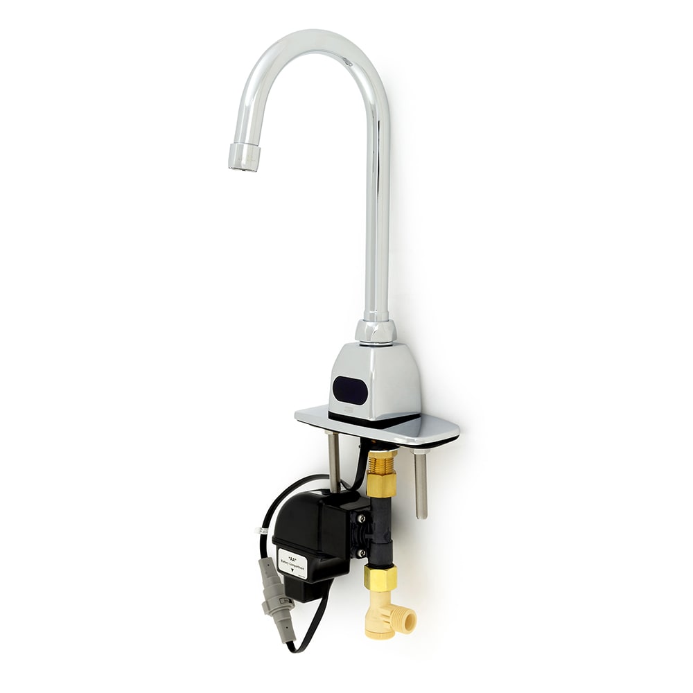 Zurn Industries Z6920-XL-CP4 Deck Mount Gooseneck Sensor Faucet w/ 0.5 gpm Aerator & 4" Cover Plate - Chrome