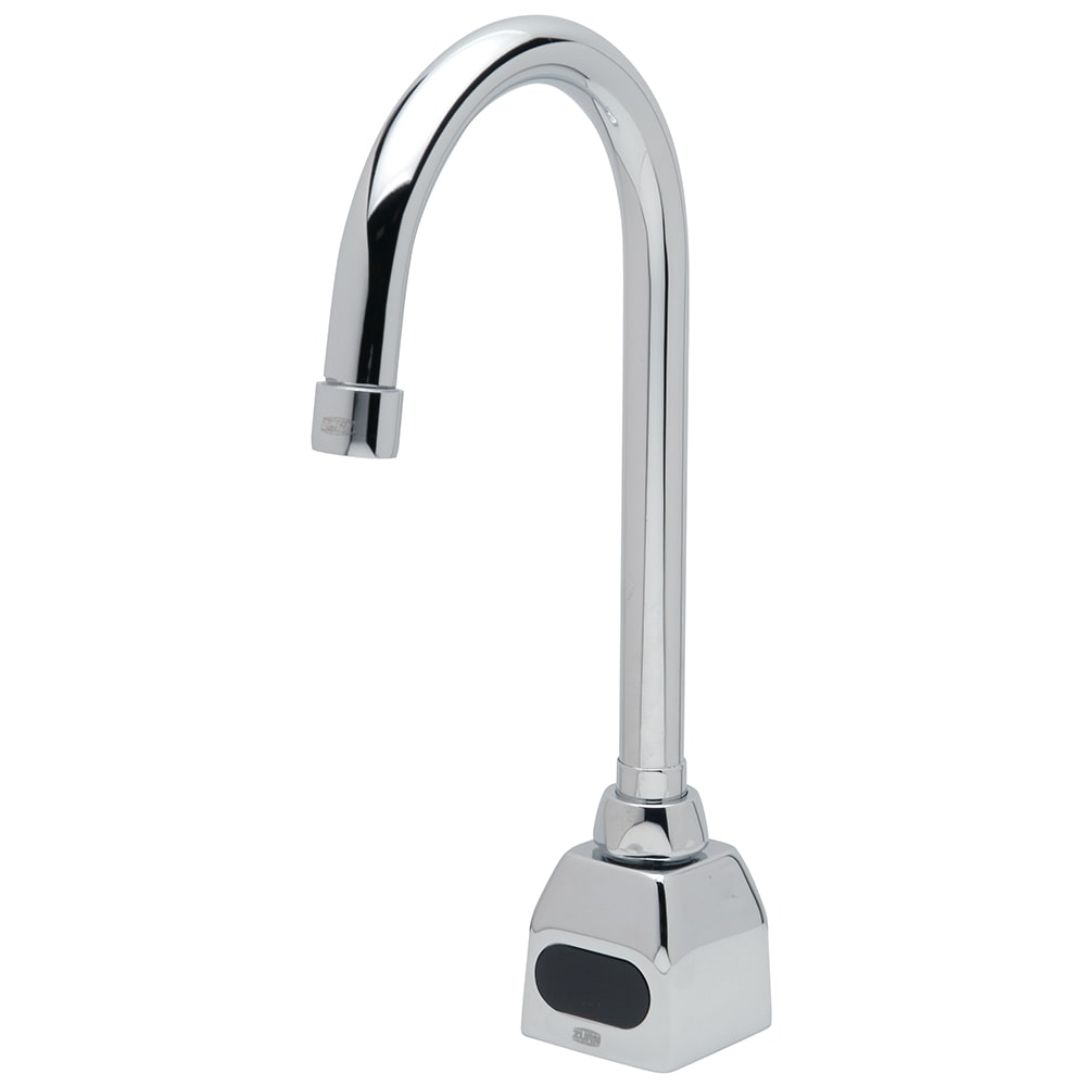 Zurn Industries Z6920-XL-SSH Deck Mount Gooseneck Sensor Faucet w/ 0.5 gpm Aerator & Stainless Supply Hose - Chrome