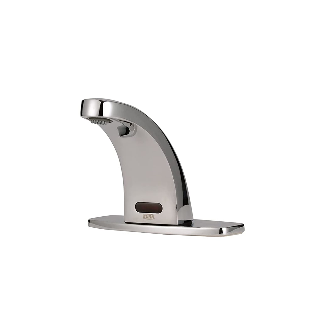 Zurn Industries Z6936-CP4-L Deck Mount Battery Sensor Faucet w/ 1.0 gpm Aerator - 4" Plate, Chrome