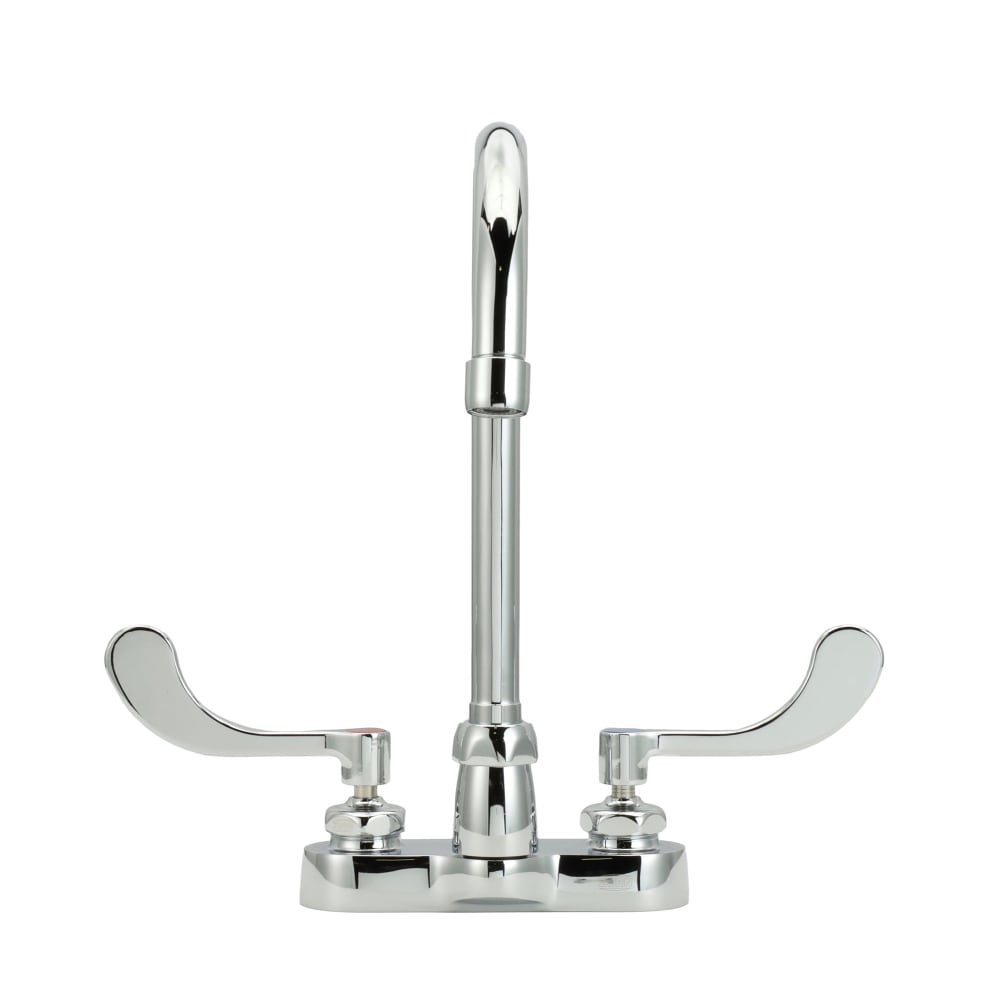 Zurn Industries Z812B4-XL-3F Deck Mount Faucet w/ 0.5 gpm Spray Outlet - 5 3/8" Swivel Gooseneck Spout, 4" Centers