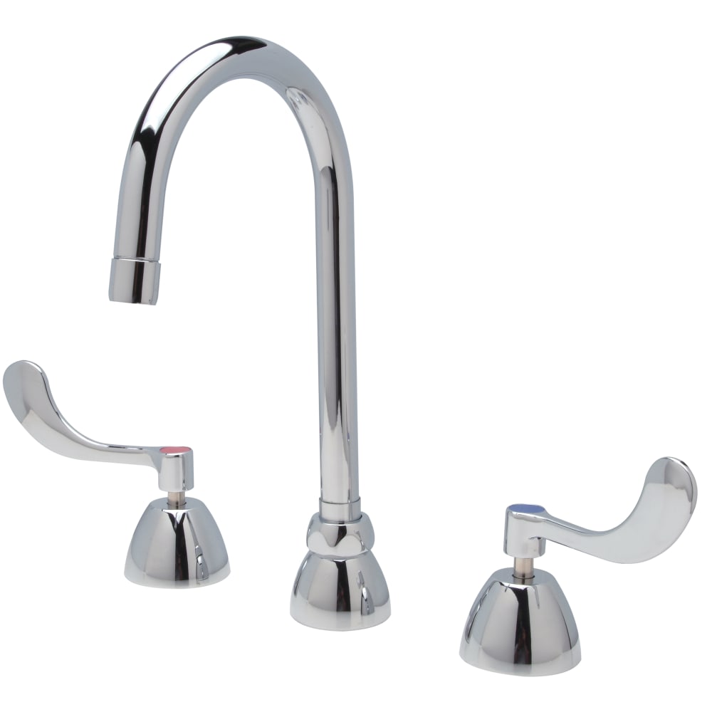 Zurn Industries Z831B4-XL-17F Deck Mount Lavatory Faucet w/ 5 3/8" Gooseneck Spout & 1.5 gpm Aerator - Chrome