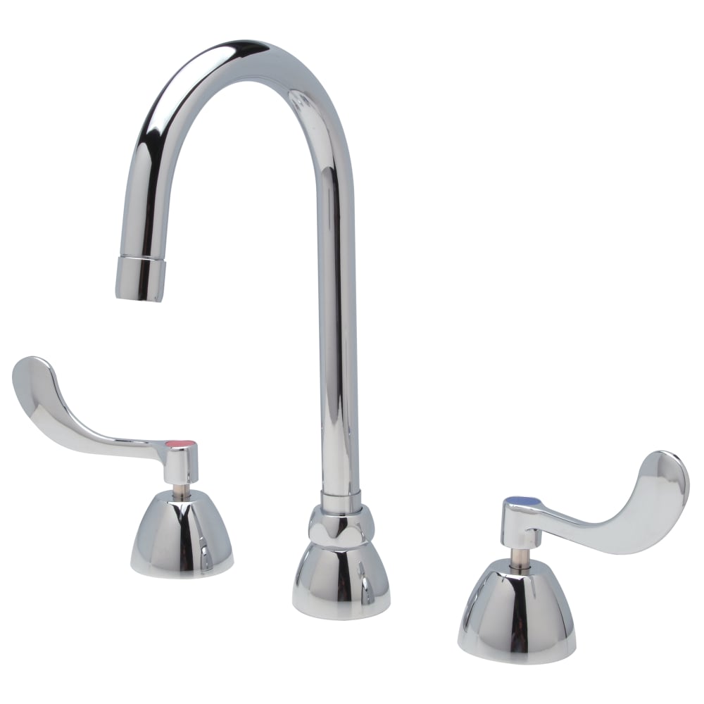 Zurn Industries Z831B4-XL-18F Deck Mount Lavatory Faucet w/ 5 3/8" Gooseneck Spout & 1.5 gpm Laminar Flow - Chrome