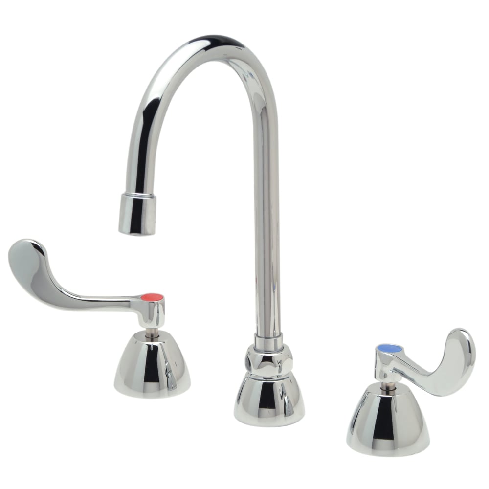 Zurn Industries Z831B4-XL-ICT-18F Deck Mount Lavatory Faucet w/ 1.5 gpm Laminar Flow - 5 3/8" Gooseneck Spout, Chrome