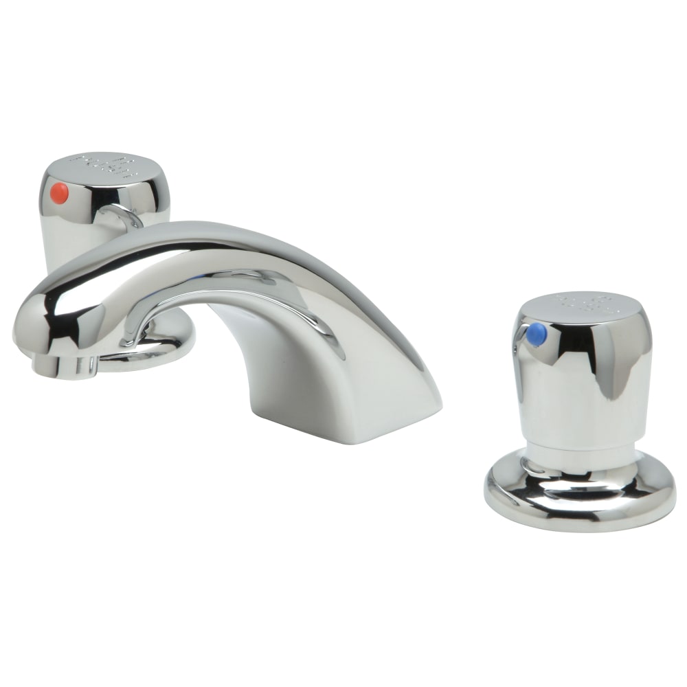 Zurn Industries Z867R0-XL Deck Mount Metering Faucet w/ 5" Spout & Push Button Caps - 1.0 gpm Spray Outlet