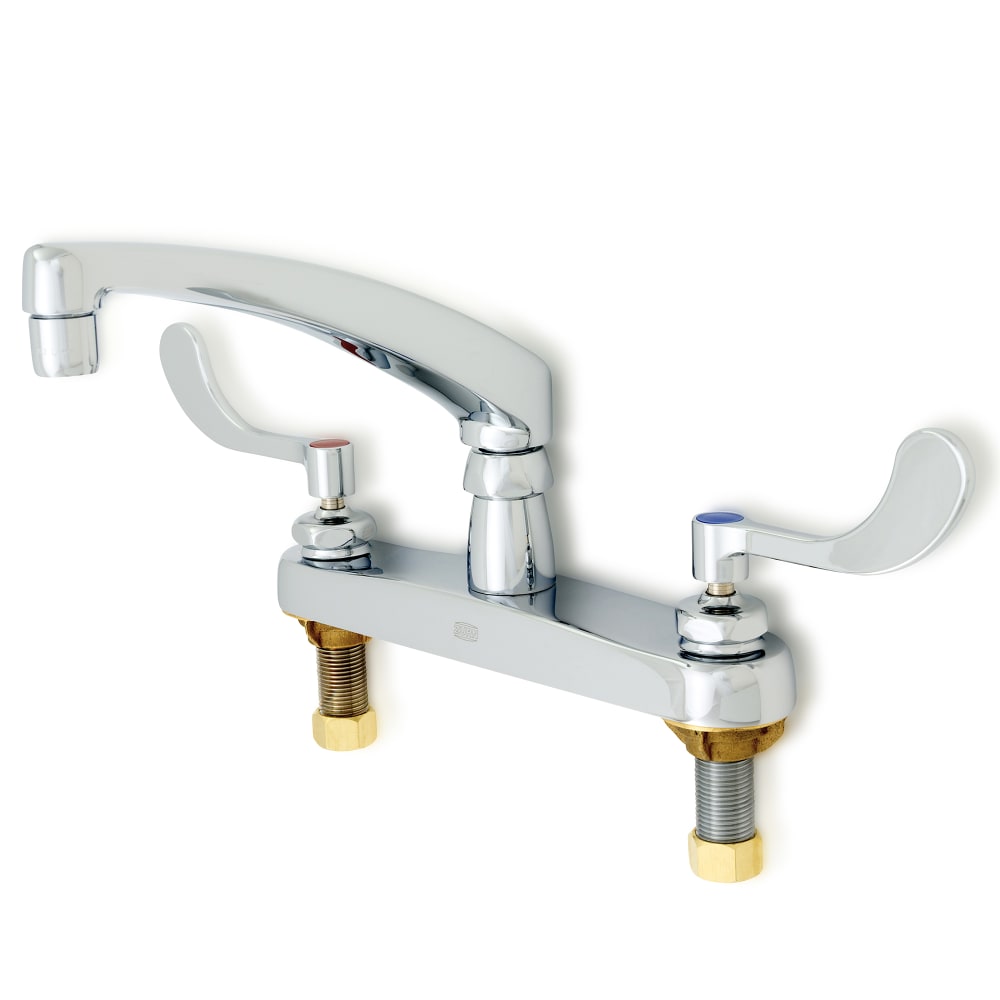 Zurn Industries Z871G4-XL Deck Mount Lavatory Faucet w/ 8" Cast Spout & 4" Wrist Handles - 2.2 gpm Pressure