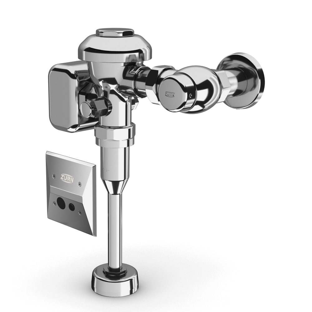 Zurn Industries ZEMS6003AV-ULF-W1 Automatic Sensor Flush Valve for 3/4" Urinals w/ 3/4" Top Spud - 0.13 gpf, Chrome Plated Metal Cover