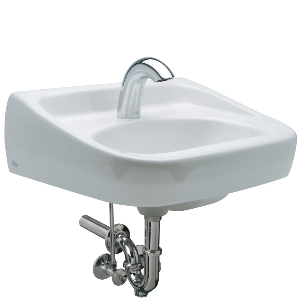 Zurn Industries Z.L3.S Wall Mount Sensor Lavatory System w/ 0.5 gpm Aerator & Thermostatic Mixing Valve - 20" x 18"