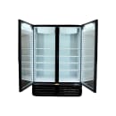 Imbera VRD43 HC BW 54 1/8" Two Section Glass Door Merchandiser - (2) Left/Right Hinge Doors, Black, 115v thumbnail 3