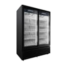 Imbera VRD43 HC BW 54 1/8" Two Section Glass Door Merchandiser - (2) Left/Right Hinge Doors, Black, 115v thumbnail 2