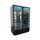 Imbera VRD43 HC BW 54 1/8" Two Section Glass Door Merchandiser - (2) Left/Right Hinge Doors, Black, 115v thumbnail 2