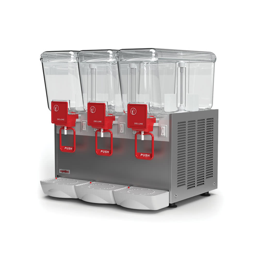 Ugolini UEAD303K0 Arctic Deluxe Refrigerated Drink Dispenser w/ (3) 3 3/16 gal Bowls, Mixing, 115v