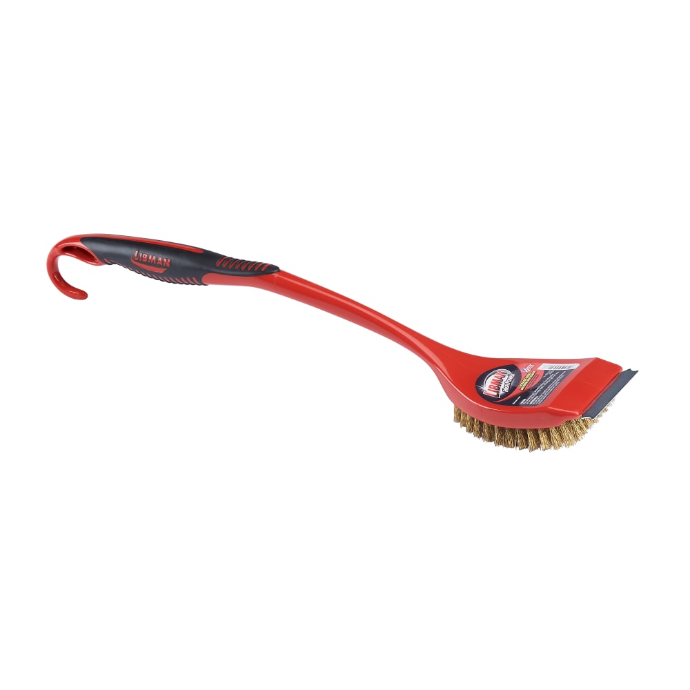 Crown Verity CV-528 19" Grill Brush w/ Scraper, Red