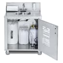 Crown Verity CV-PHS-2 38 1/3"H Portable Sink w/ (2) 5"D Bowls, Hot Water thumbnail 2