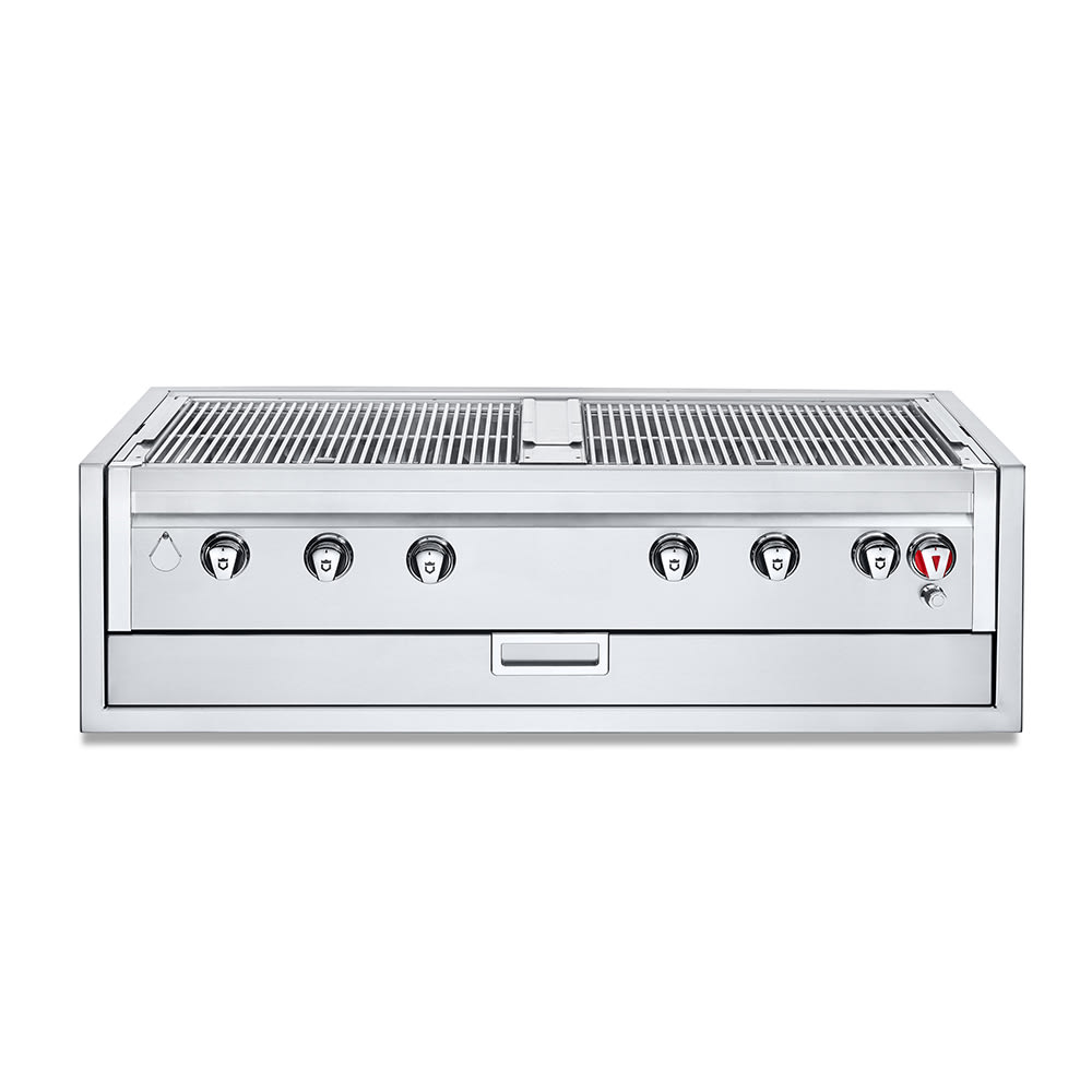 Crown Verity IBI482RD-GO 48" Built In Commercial Outdoor Charbroiler Grill Only w/ (6) Burners - Liquid Propane