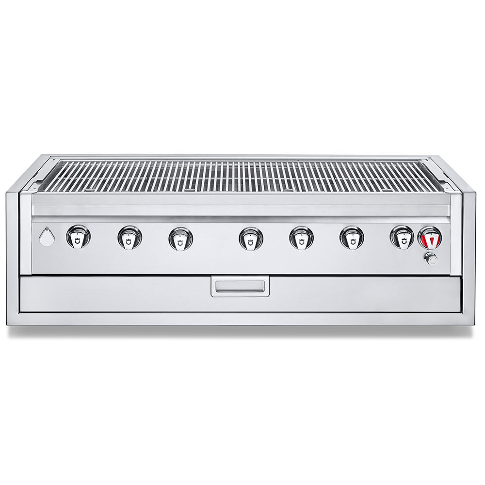 Crown Verity IBI48-GO 48" Built In Commercial Outdoor Charbroiler Grill Only w/ (7) Burners - Liquid Propane