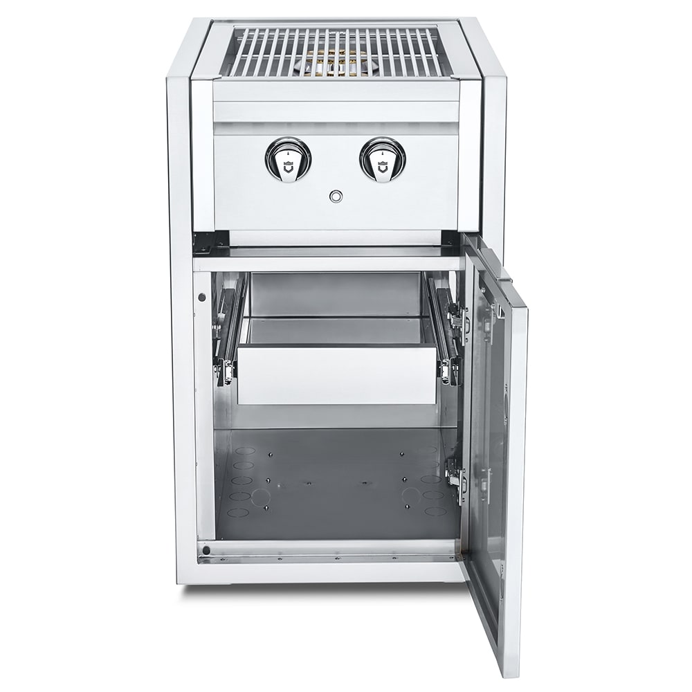 Crown Verity IBISC-SBNG-1D Small Built In Cabinet w/ Dual Side Burner & (1) Drawer - Stainless Steel