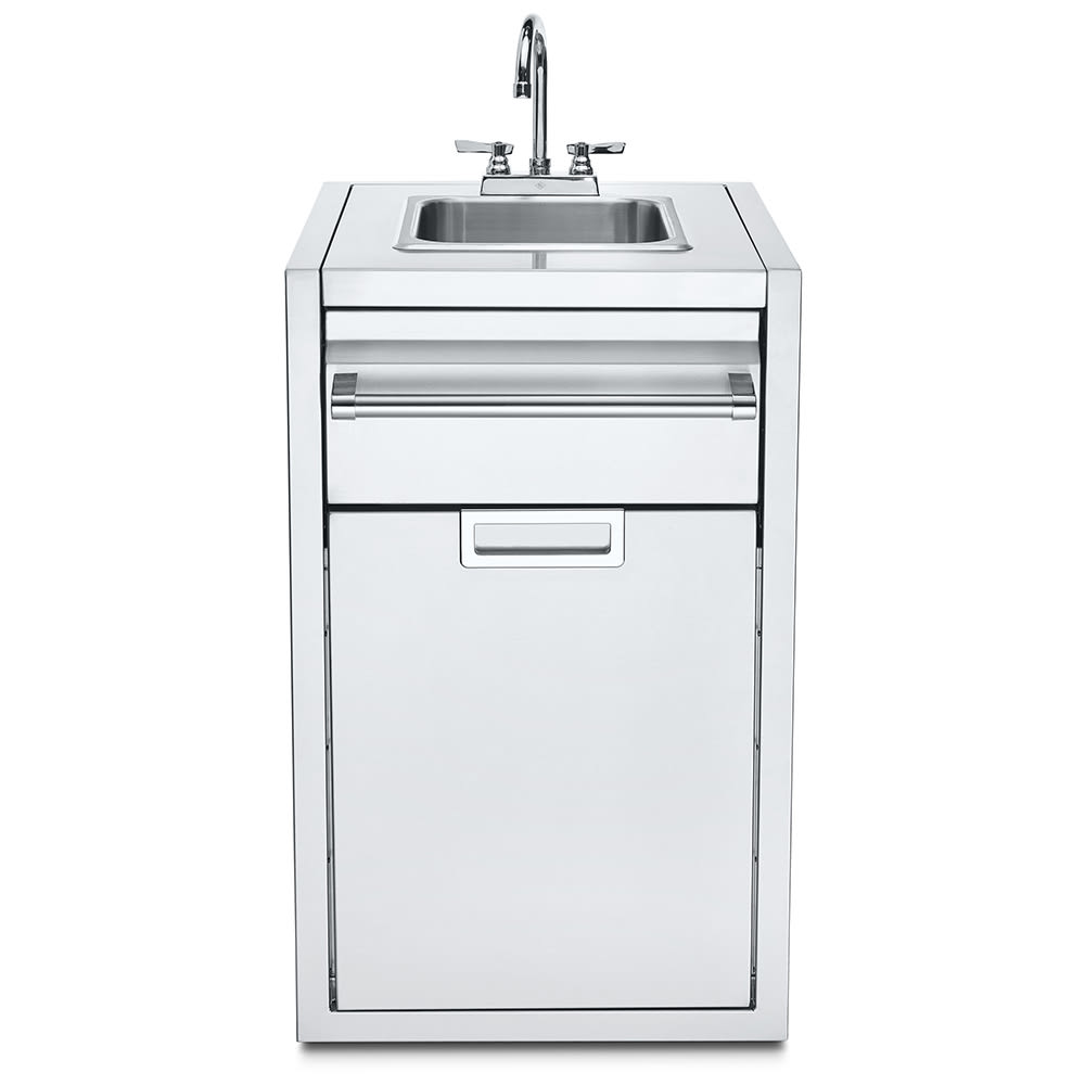 Crown Verity IBISC-SK Small Built In Cabinet w/ Sink & Paper Towel Holder - Stainless Steel