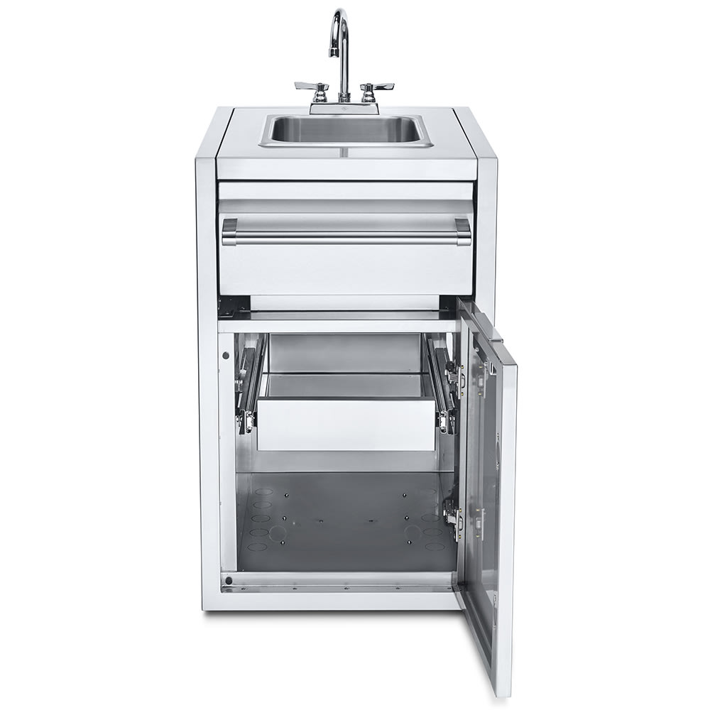 Crown Verity IBISC-SK-1D Small Built In Cabinet w/ Sink, (1) Drawer, & Paper Towel Holder - Stainless Steel