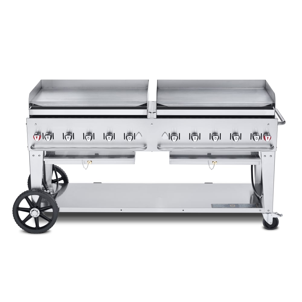 Crown Verity CV-MG-72NG 70" Mobile Gas Commercial Outdoor Griddle, Natural Gas
