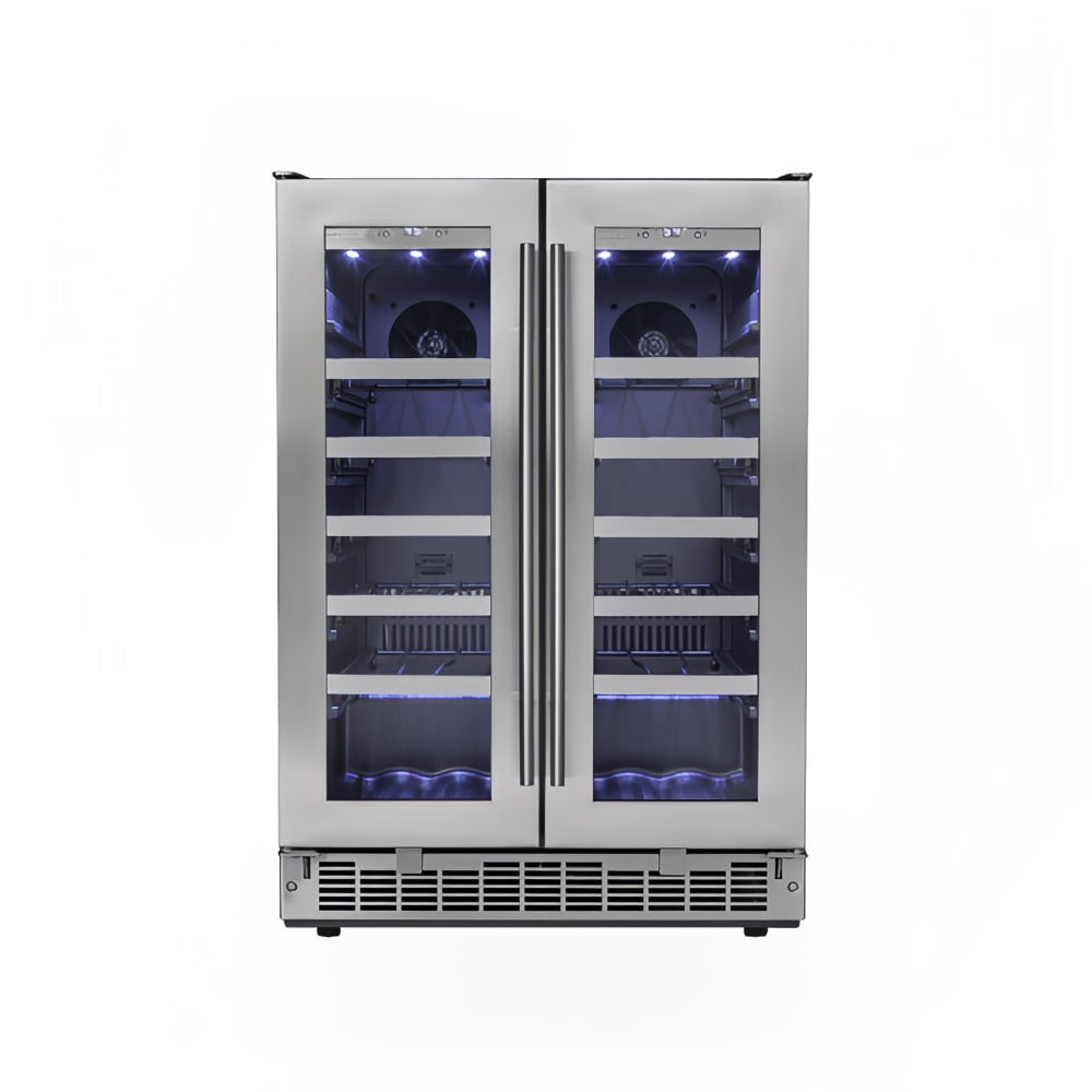 Danby DWC047D1BSSPR 24" Two Section Wine Cooler w/ (2) Zones - 42 Bottle Capacity, 115v
