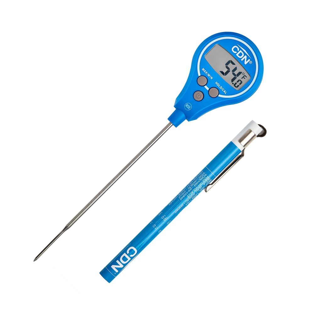 CDN Digital Pocket Thermometer w/ 4 3/10" Stem, -40 to 572°F, Blue (DTL572-B)