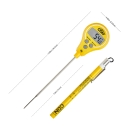 CDN Digital Pocket Thermometer w/ 4 3/10" Stem, -40 to 572°F, Yellow (DTL572-Y) thumbnail 4