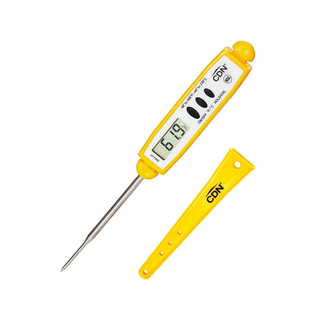 CDN Digital Pocket Thermometer w/ 2 3/4" Stem, -40 to 450°F, Yellow (DTT450)