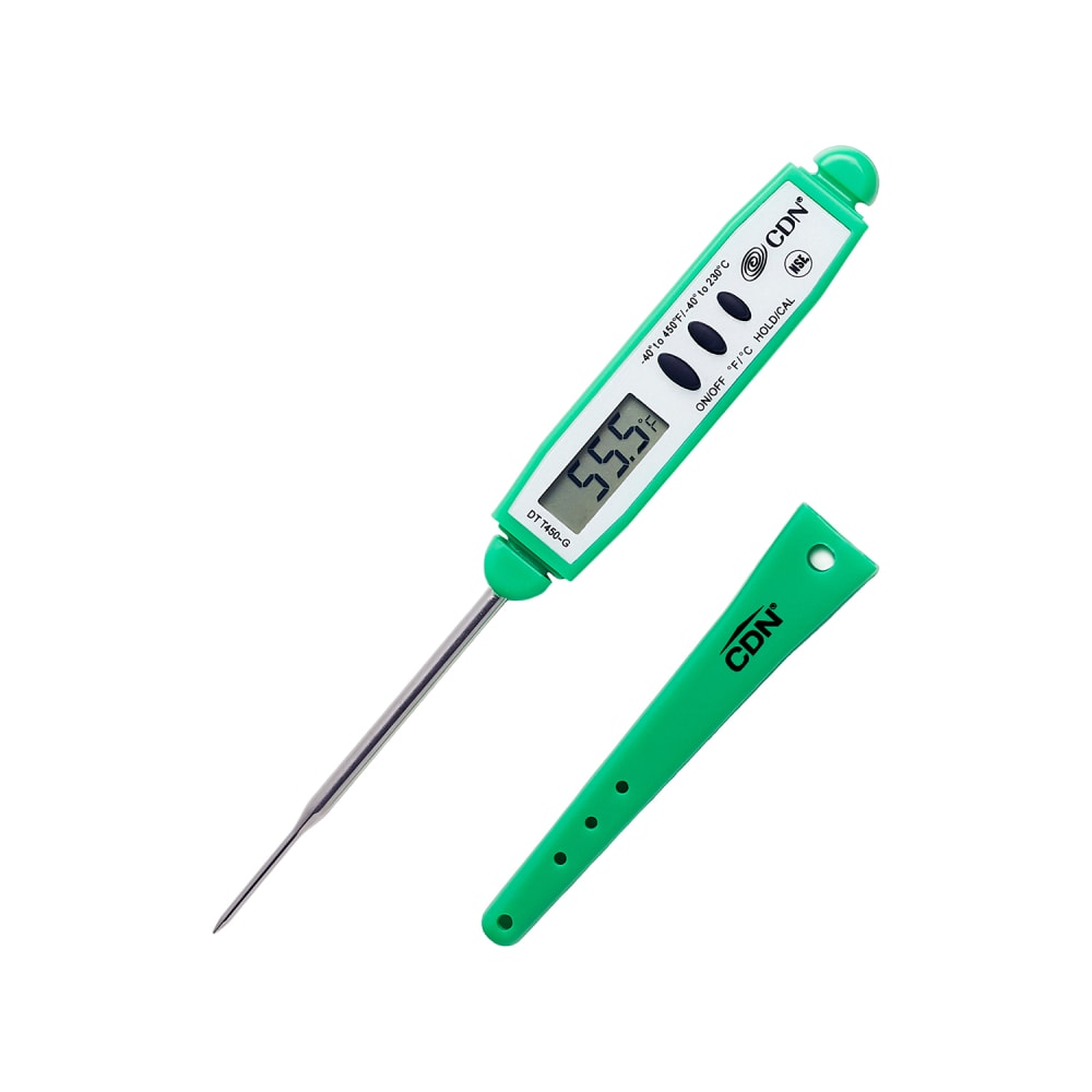 CDN Digital Pocket Thermometer w/ 2 3/4" Stem, -40 to 450°F, Green (DTT450-G)
