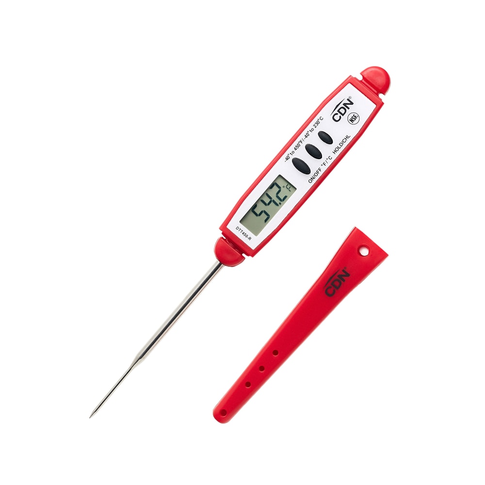 CDN Digital Pocket Thermometer w/ 2 3/4" Stem, -40 to 450°F, Red (DTT450-R)