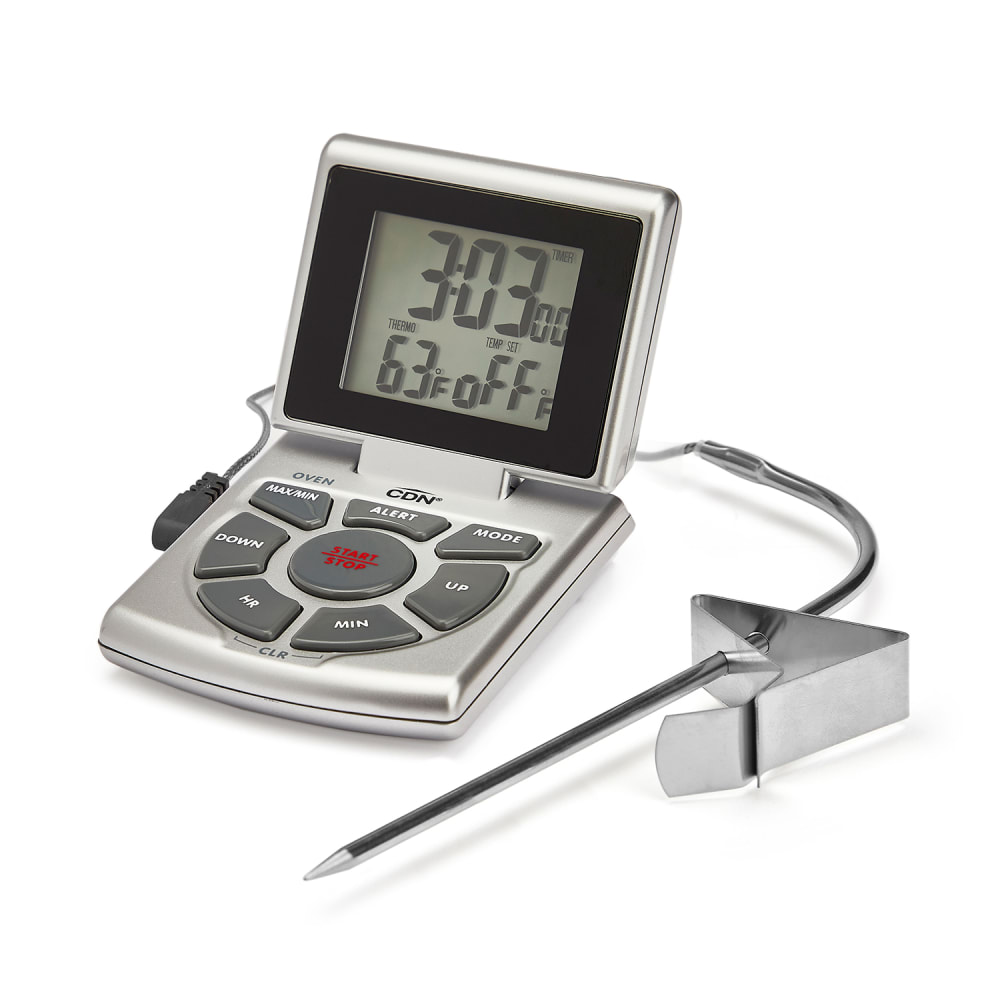 CDN Digital Thermometer w/ 5 1/2" Stem, 14 to 392°F, Silver (DTTC-S)