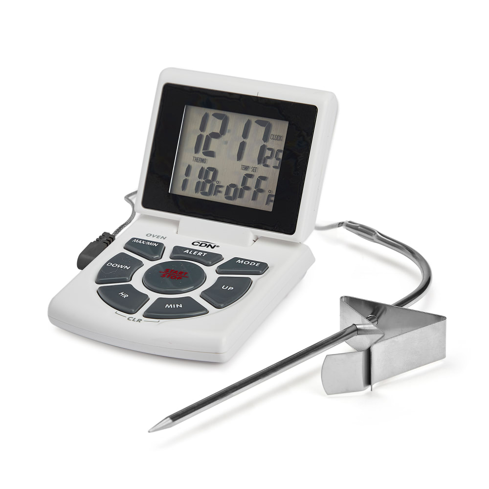 CDN Digital Thermometer w/ 5 1/2" Stem, 14 to 392°F, White (DTTC-W)