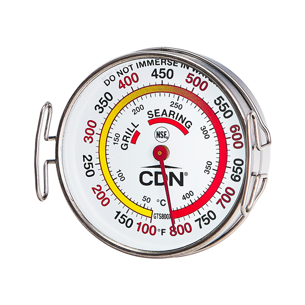 CDN Grill Thermometer w/ 2 1/4" Dial Face, 100 to 800°F (GTS800X)