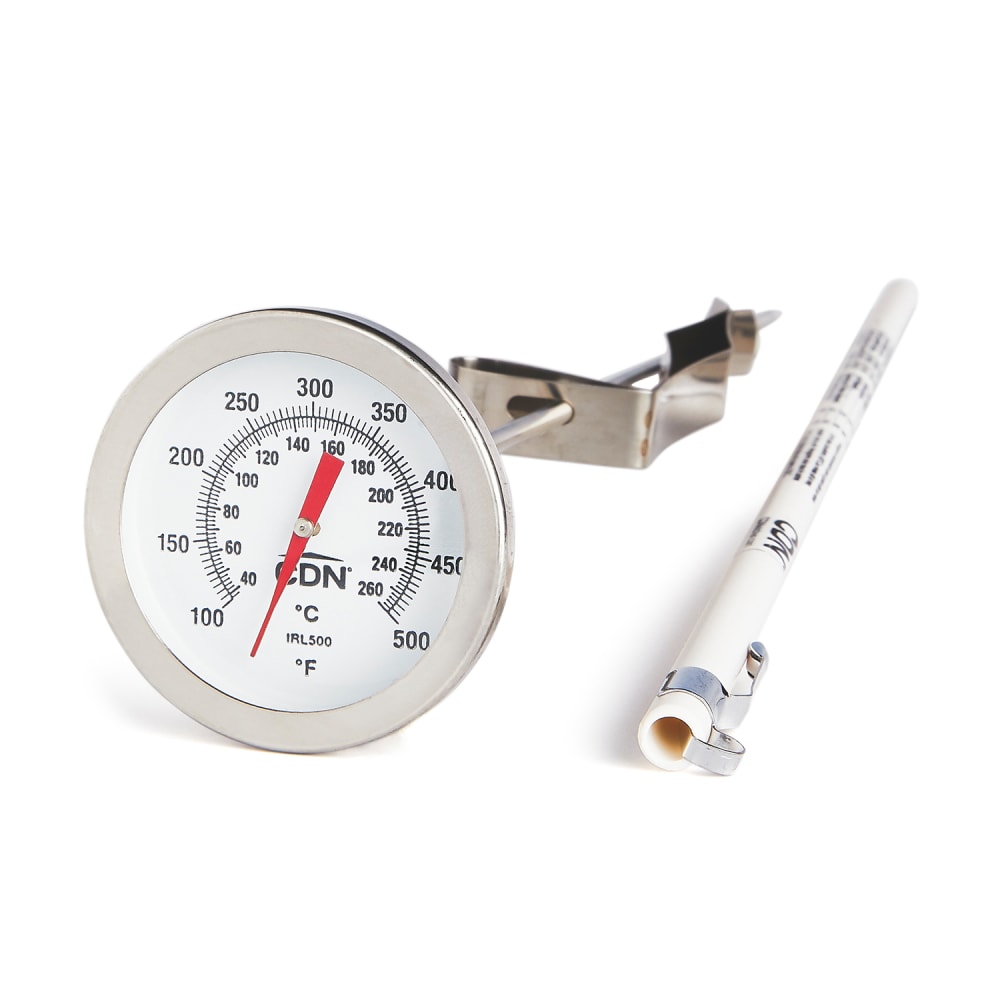 CDN Deep Fry Thermometer w/ 12" Stem, 100 to 500°F (IRL500)