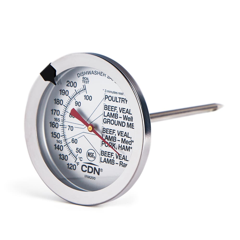 CDN 2" Dial Type Meat Thermometer w/ 5" Stem, 120 to 200°F (IRM200)
