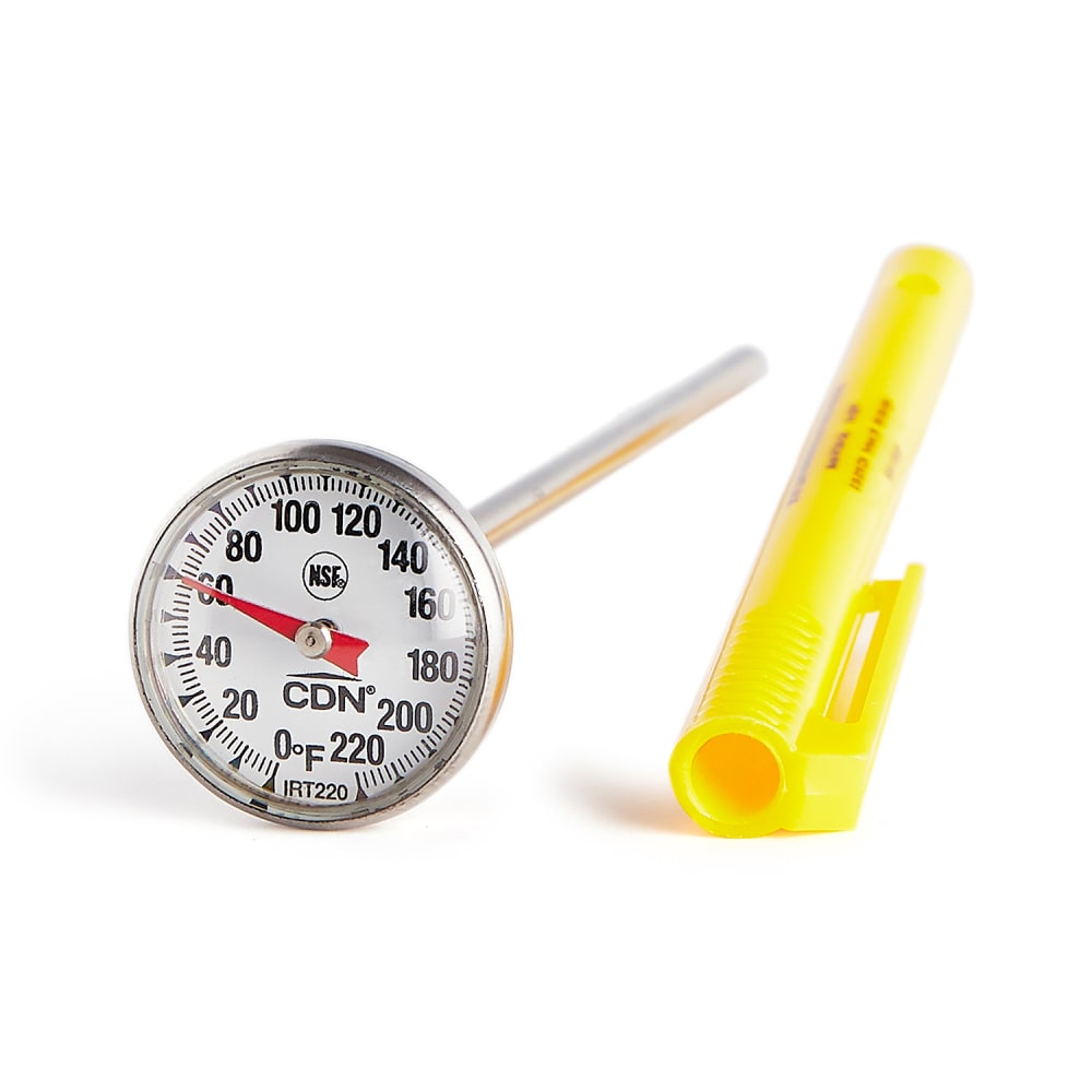 CDN 1" Dial Type Cooking Thermometer w/ 5" Stem, 0 to 220°F (IRT220-X2)