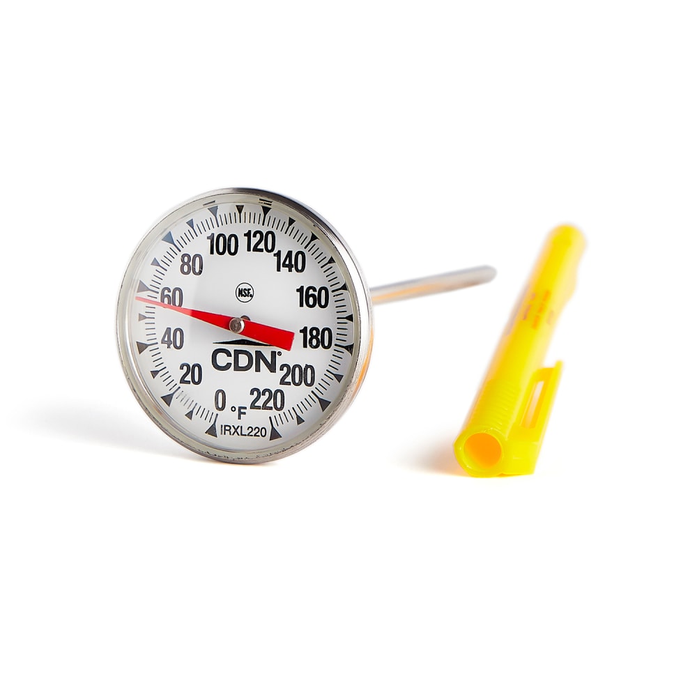 CDN 1 3/4" Dial Type Cooking Thermometer w/ 5" Stem, 0 to 220°F (IRXL220)