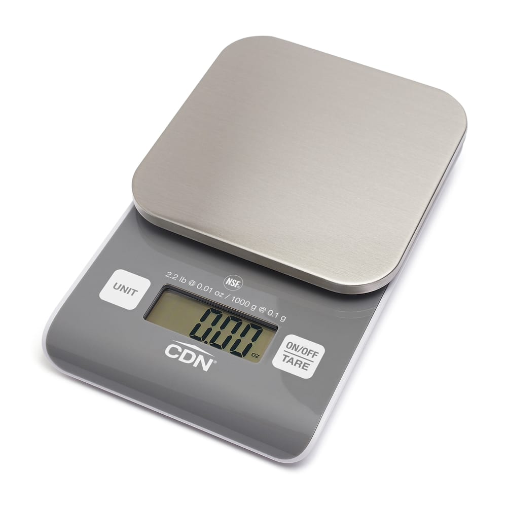 CDN 2 1/5 lb Digital Precision Scale w/ Removable Platform - 4 9/20" x 4 9/20", Gray (SD0202-GY)