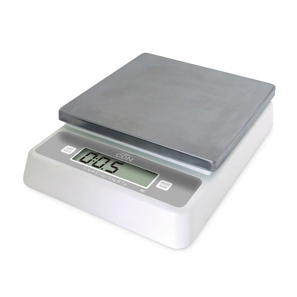 CDN 11 lb Digital Scale w/ Removable Platform - 7 1/8" x 7 1/8", White (SD1112)