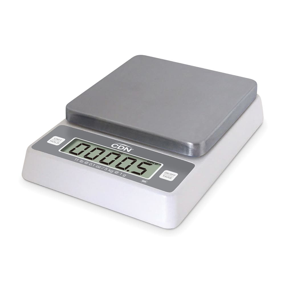 CDN 11 lb Digital Portion Control Scale w/ Removable Platform - 5 3/8" x 5 3/8", White (SD1114)
