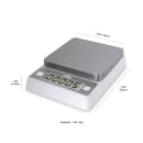 CDN 11 lb Digital Portion Control Scale w/ Removable Platform - 5 3/8" x 5 3/8", White (SD1114) thumbnail 4