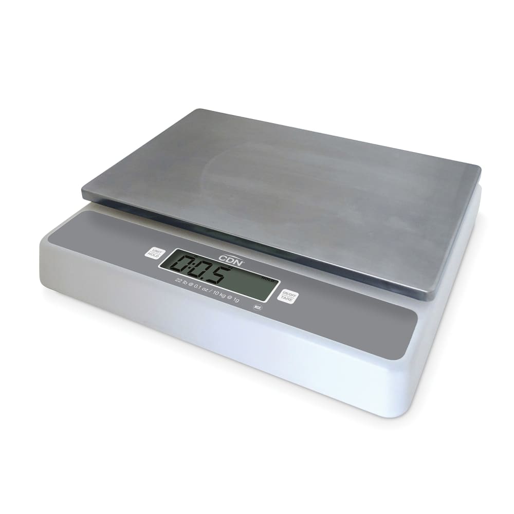 CDN 22 lb Digital Portion Control Scale w/ Removable Platform - 11 2/5" x 7", Silver (SD2202)