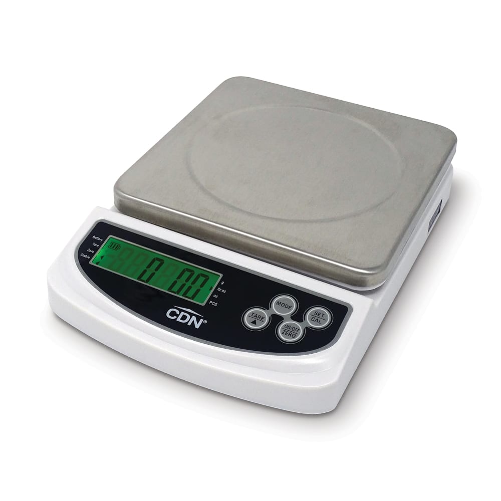 CDN 22 lb Digital Portion Control Scale w/ Removable Platform - 5 9/10" x 5 9/10", White (SD2206)