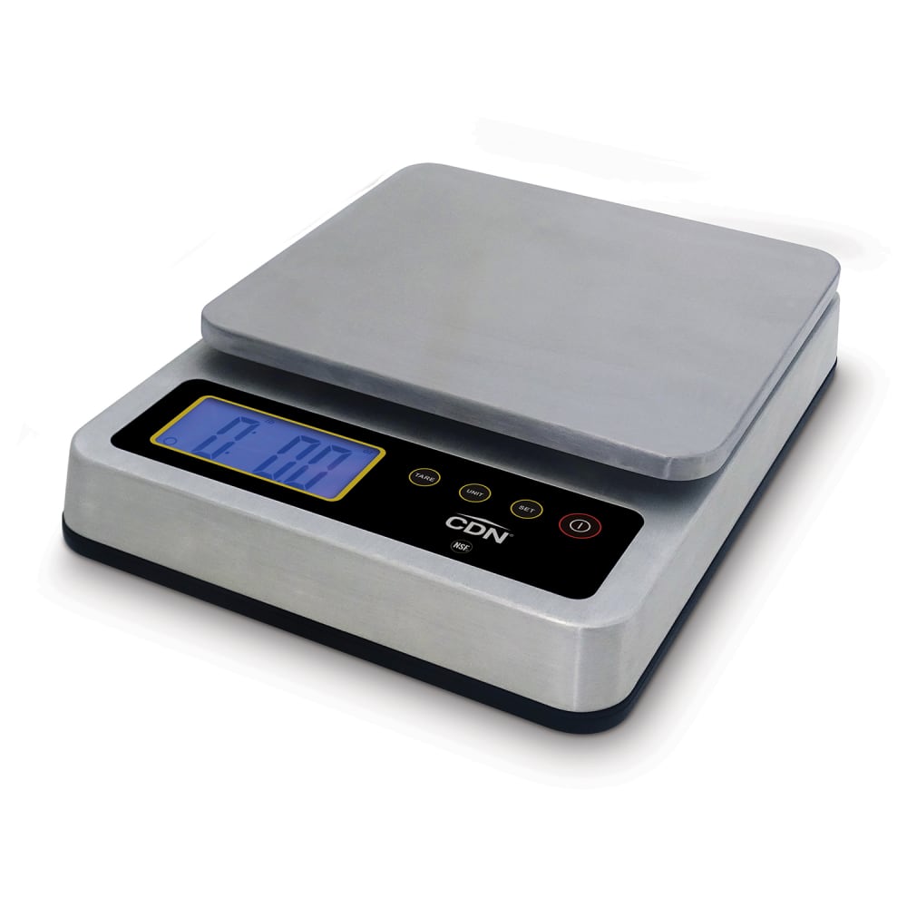 CDN 22 lb Digital Scale w/ Removable Platform - 7 1/4" x 6 3/4", Silver (SD2210X)